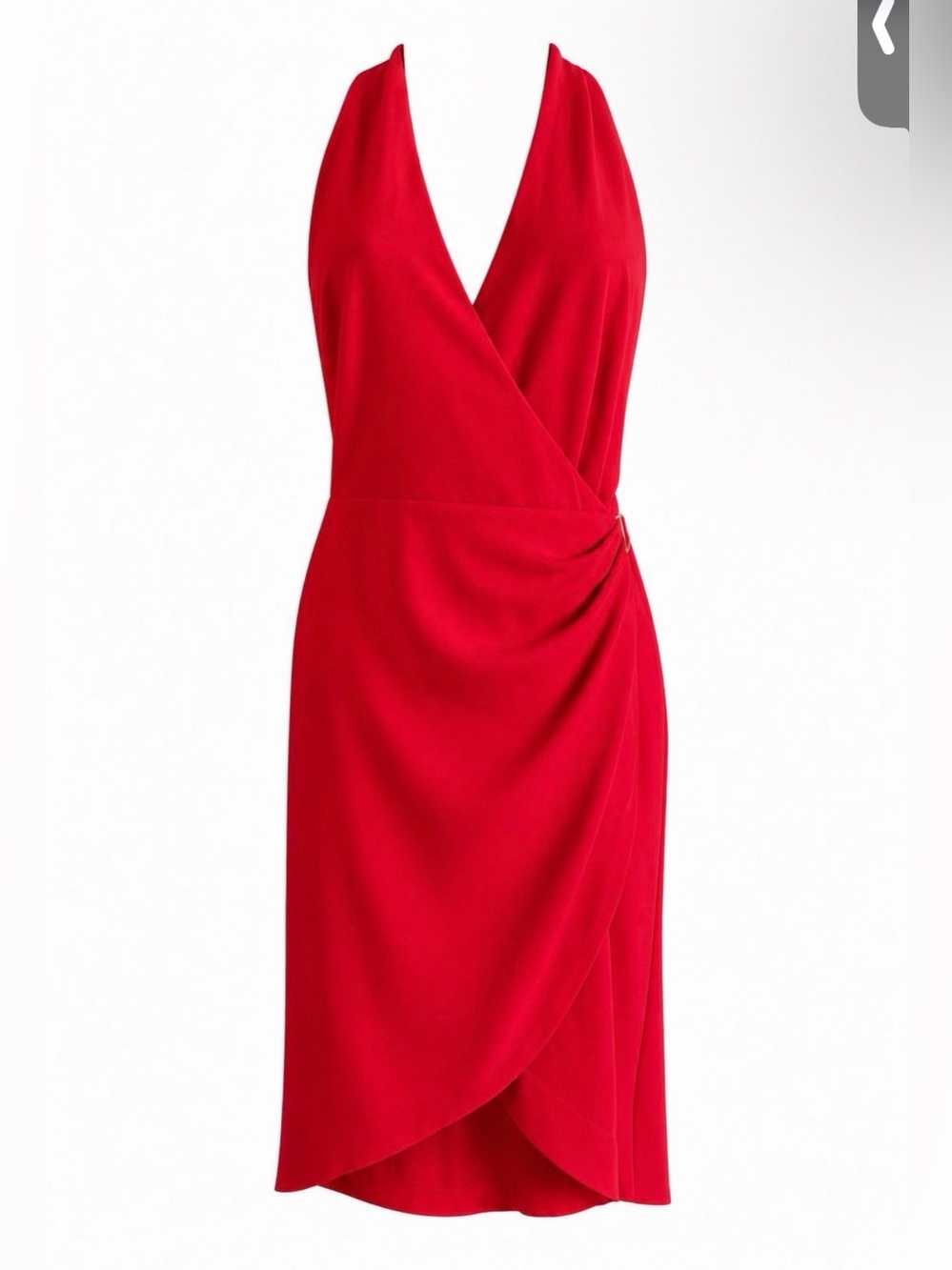 Anthropologie HUTCH Red Solid Halter Sheath Sleeveless Knee Length Dress S